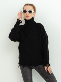 Светр ISSA Plus модель WN20-388_black Светр ISSA Plus модель WN20-388_black Фото