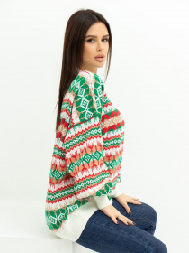 Свитер ISSA Plus модель WN20-389_milky Фото