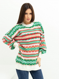 Светр ISSA Plus модель WN20-389_milky Светр ISSA Plus модель WN20-389_milky Фото