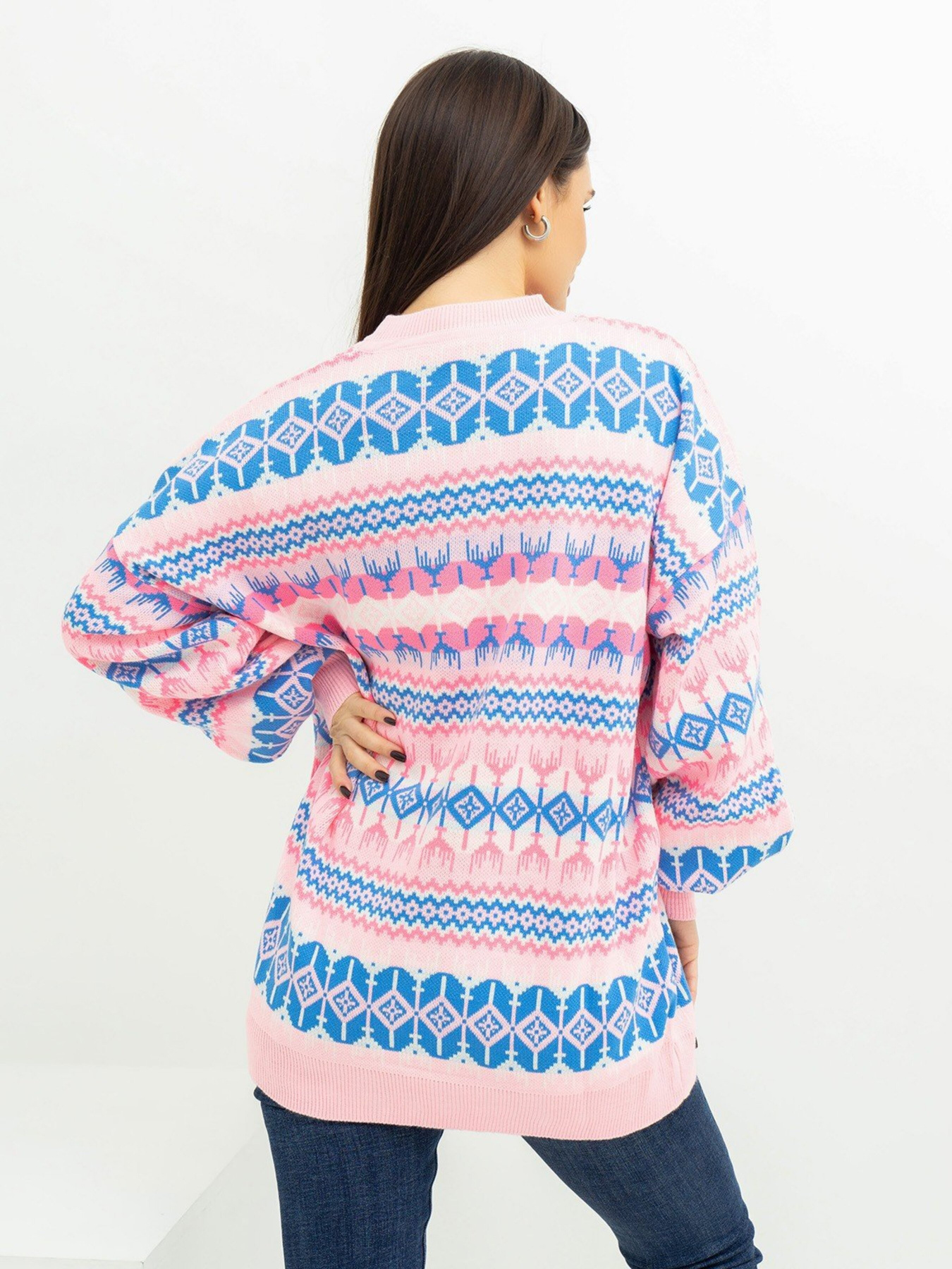 Свитер ISSA Plus модель WN20-389_pink Фото