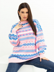 Свитер ISSA Plus модель WN20-389_pink Фото