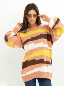 Свитер ISSA Plus модель WN20-390_beige Фото