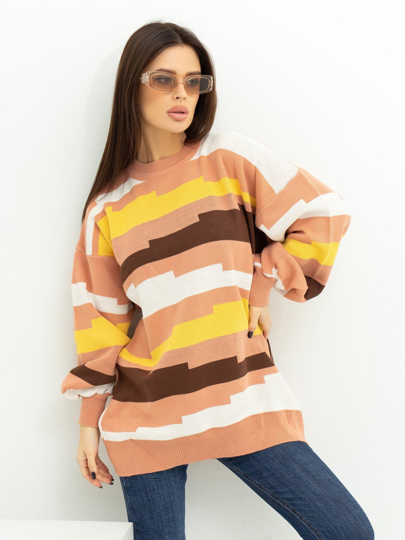 Свитер ISSA Plus модель WN20-390_beige Фото