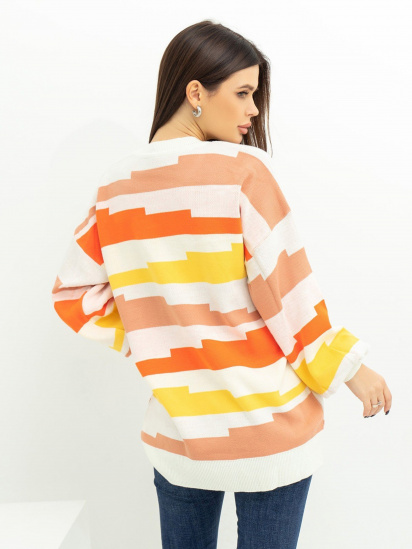 Светр ISSA Plus модель WN20-390_whiteyellow — фото 3 - INTERTOP