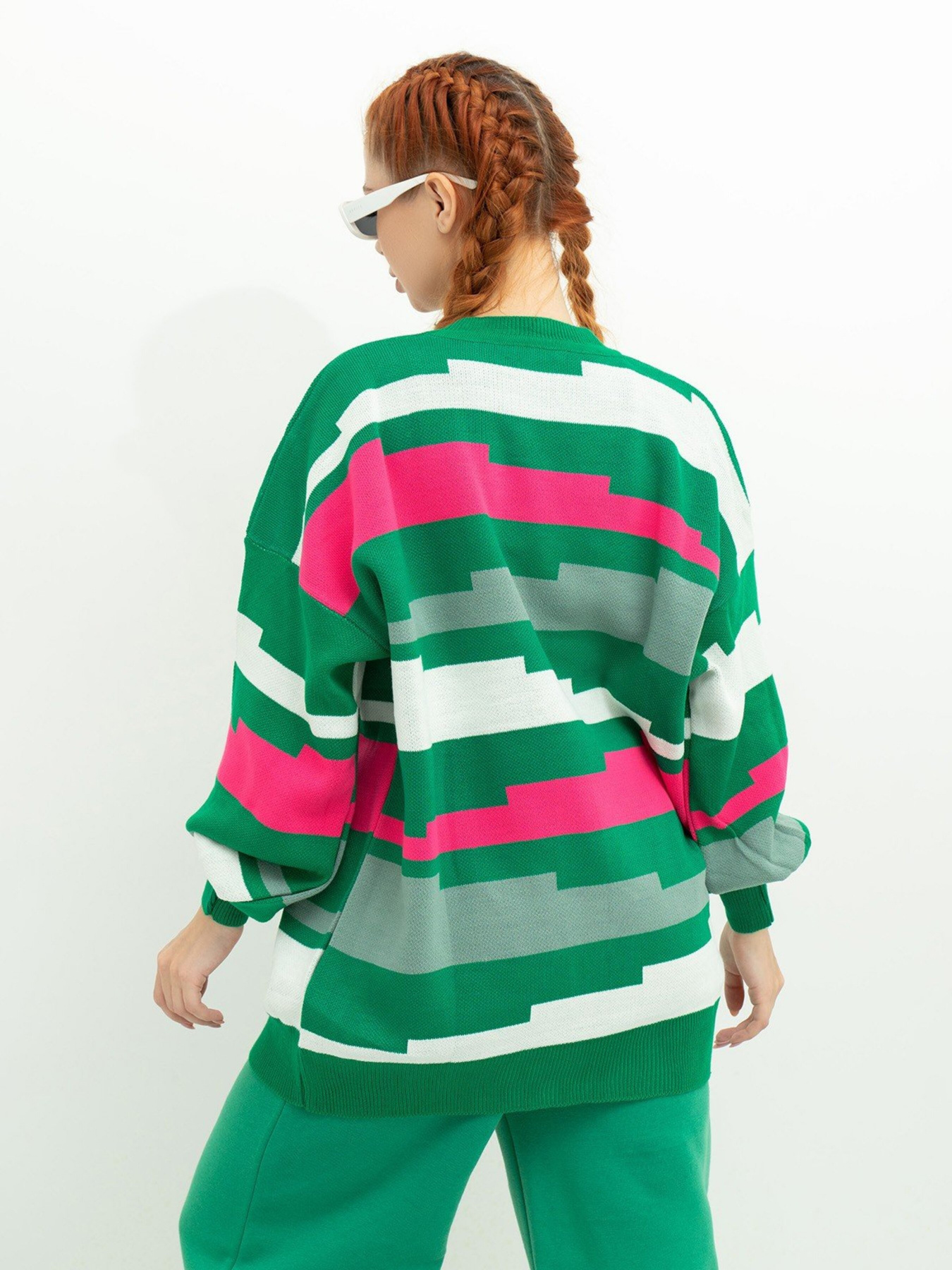 Свитер ISSA Plus модель WN20-390_green Свитер ISSA Plus модель WN20-390_green Фото