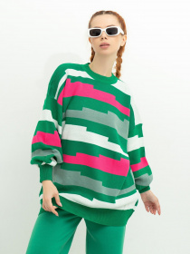 Свитер ISSA Plus модель WN20-390_green Свитер ISSA Plus модель WN20-390_green Фото