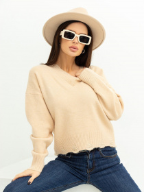 Свитер ISSA Plus модель WN20-392_beige Фото