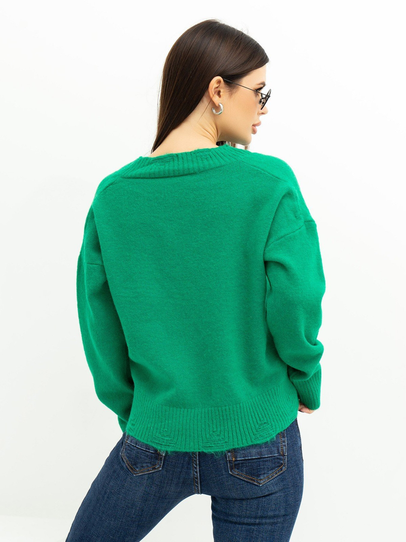 Свитер ISSA Plus модель WN20-392_green Фото