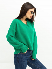 Свитер ISSA Plus модель WN20-392_green Фото