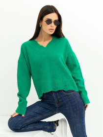 Свитер ISSA Plus модель WN20-392_green Фото