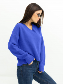 Свитер ISSA Plus модель WN20-392_blue Фото