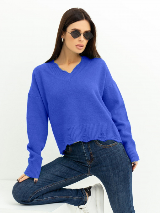 Свитер ISSA Plus модель WN20-392_blue Фото