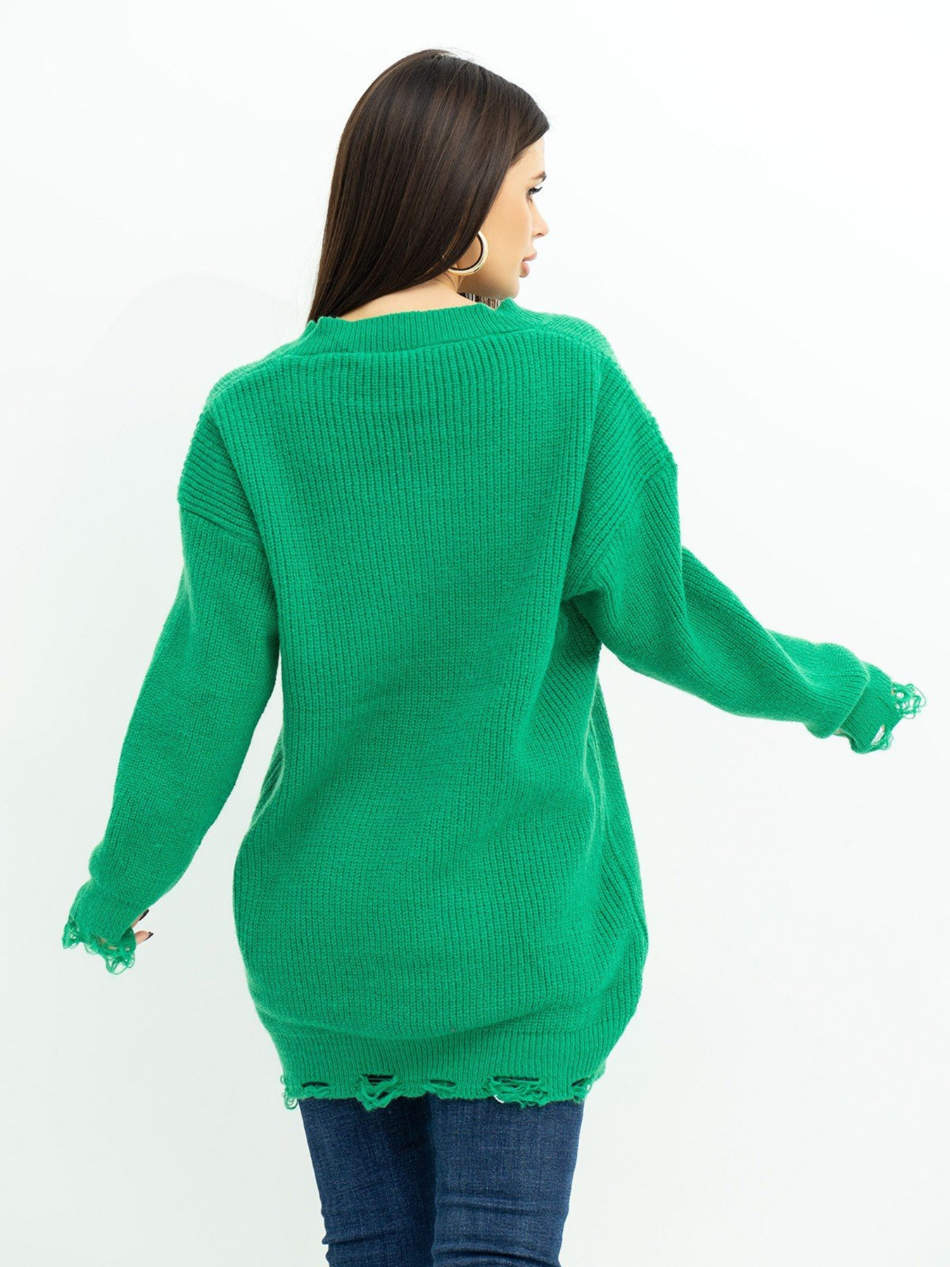 Свитер ISSA Plus модель WN20-393_green Фото