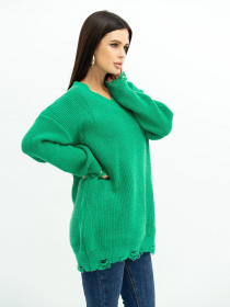 Свитер ISSA Plus модель WN20-393_green Фото