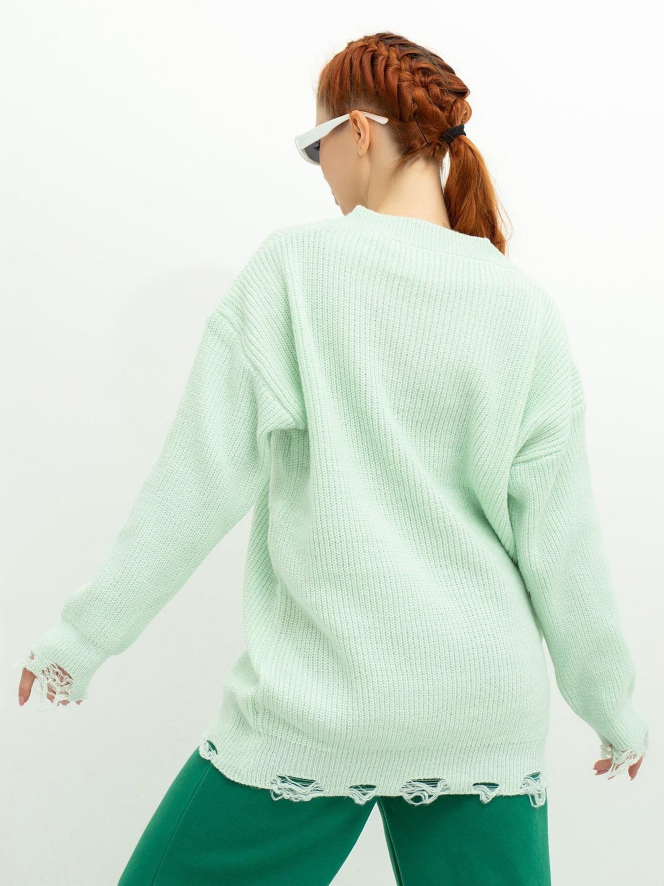 Светр ISSA Plus модель WN20-393_mint Фото