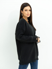 Свитер ISSA Plus модель WN20-393_black Фото