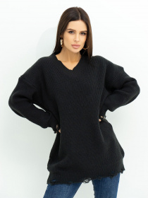 Свитер ISSA Plus модель WN20-393_black Фото