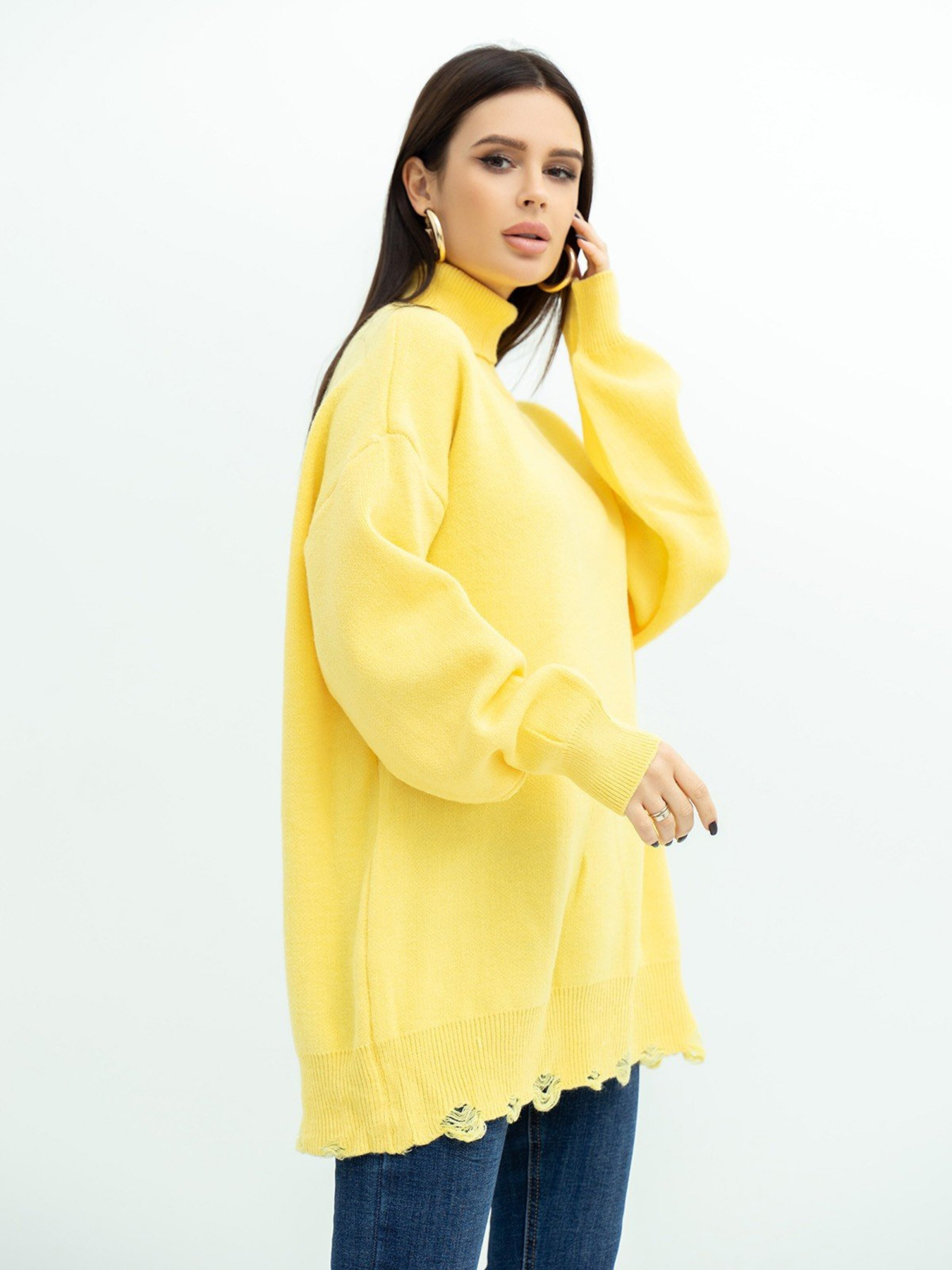 Светр ISSA Plus модель WN20-394_yellow Фото