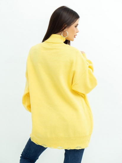 Светр ISSA Plus модель WN20-394_yellow — фото 3 - INTERTOP