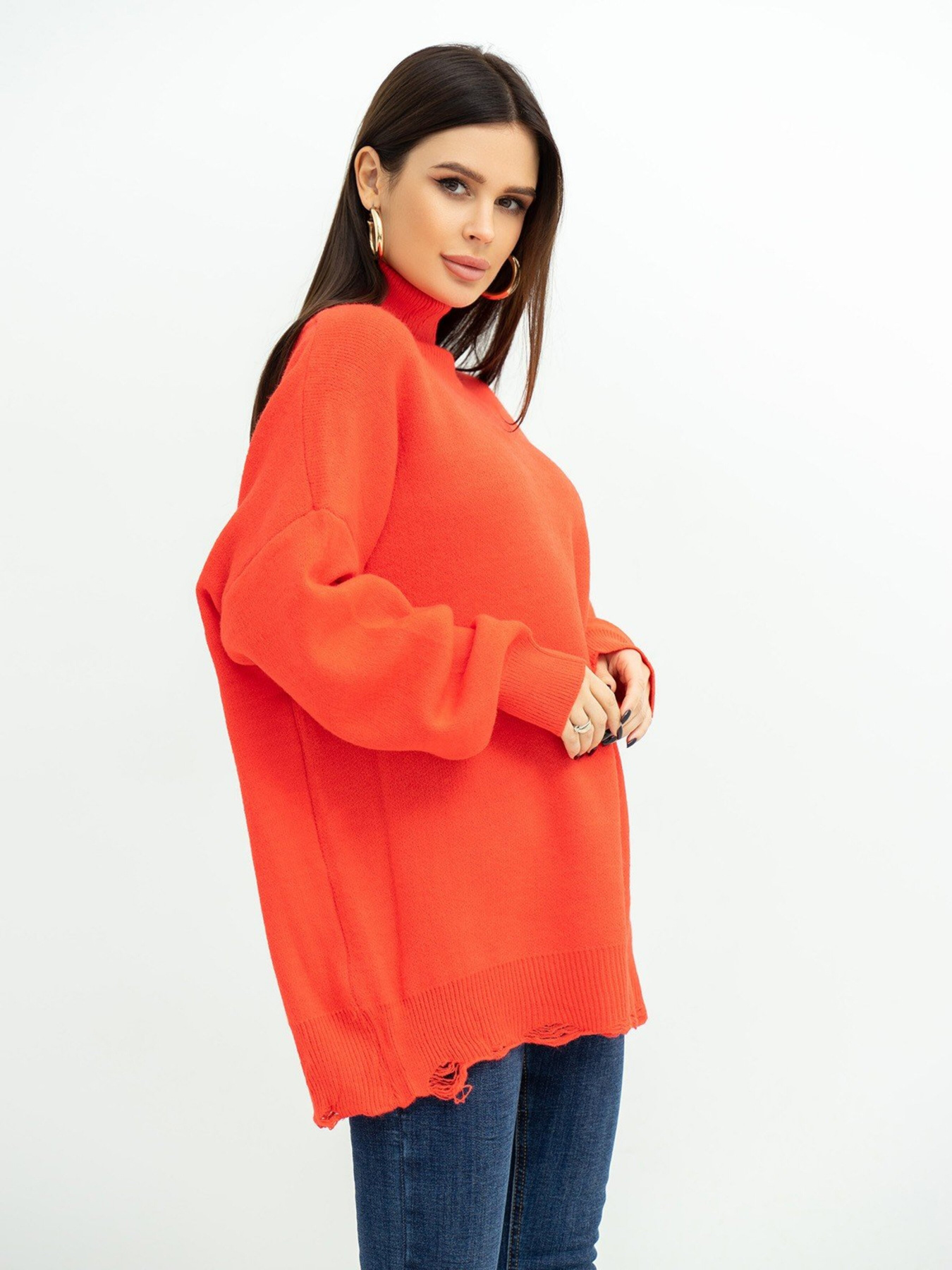 Светр ISSA Plus модель WN20-394_orange Светр ISSA Plus модель WN20-394_orange Фото