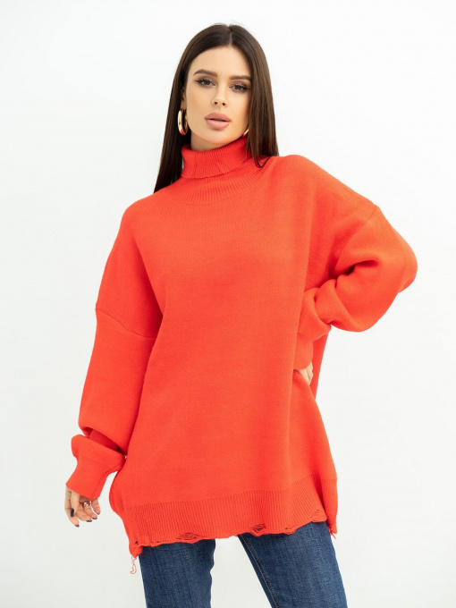 Свитер ISSA Plus модель WN20-394_orange Фото