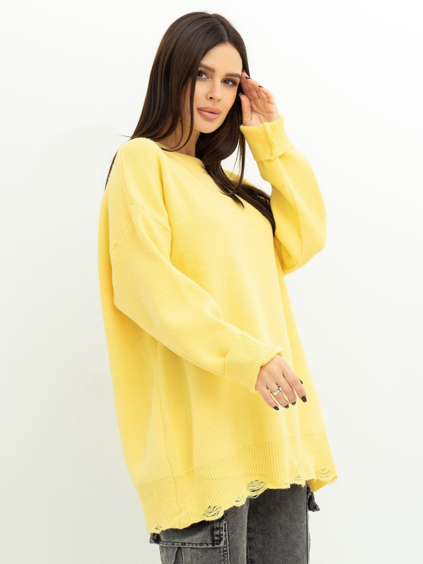 Светр ISSA Plus модель WN20-395_yellow Фото