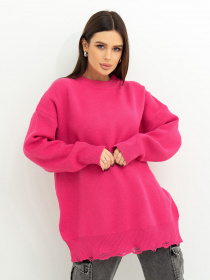 Свитер ISSA Plus модель WN20-395_raspberry Фото