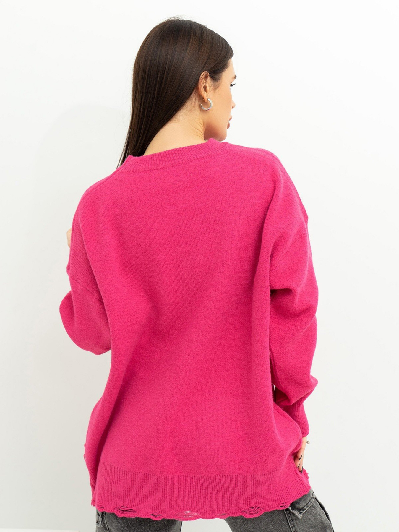 Свитер ISSA Plus модель WN20-395_raspberry Фото