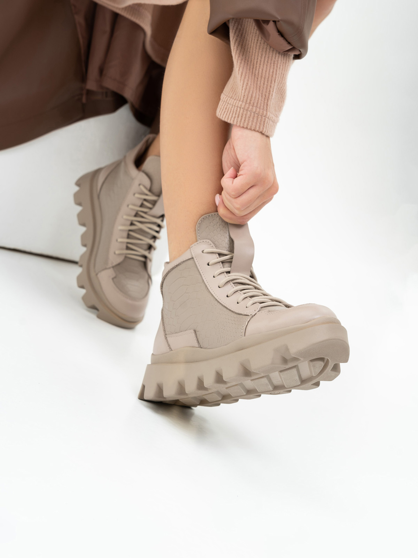 Черевики ISSA Plus модель OB2-159_beige Фото