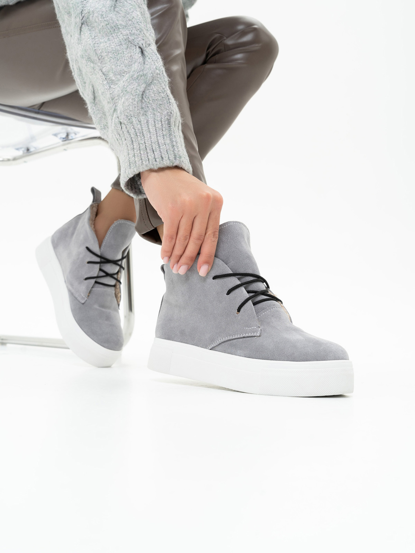 Ботинки ISSA Plus модель OB2-160_grey Фото