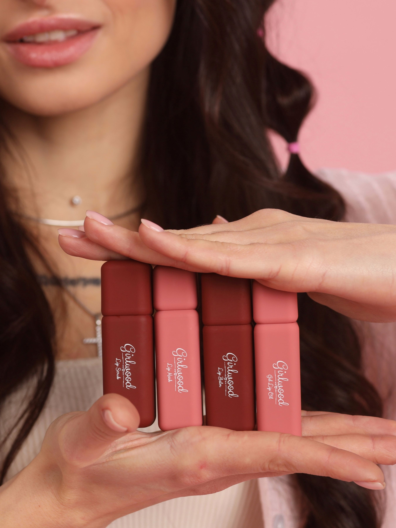 Комплекс з догляду за губами (скраб, бальзам, маска, олія для губ) Girlwood модель 1-001-01 Фото