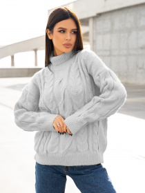 Свитер ISSA Plus модель WN20-378_grey Фото