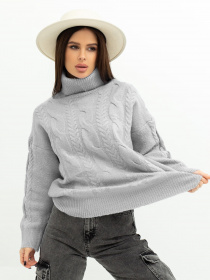 Свитер ISSA Plus модель WN20-379_grey Фото