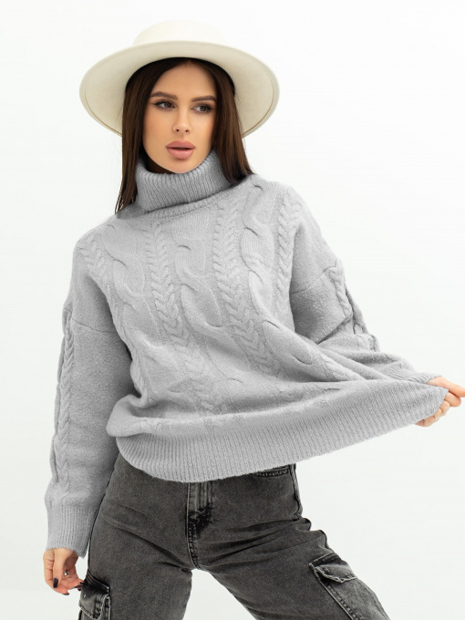 Свитер ISSA Plus модель WN20-379_grey Фото