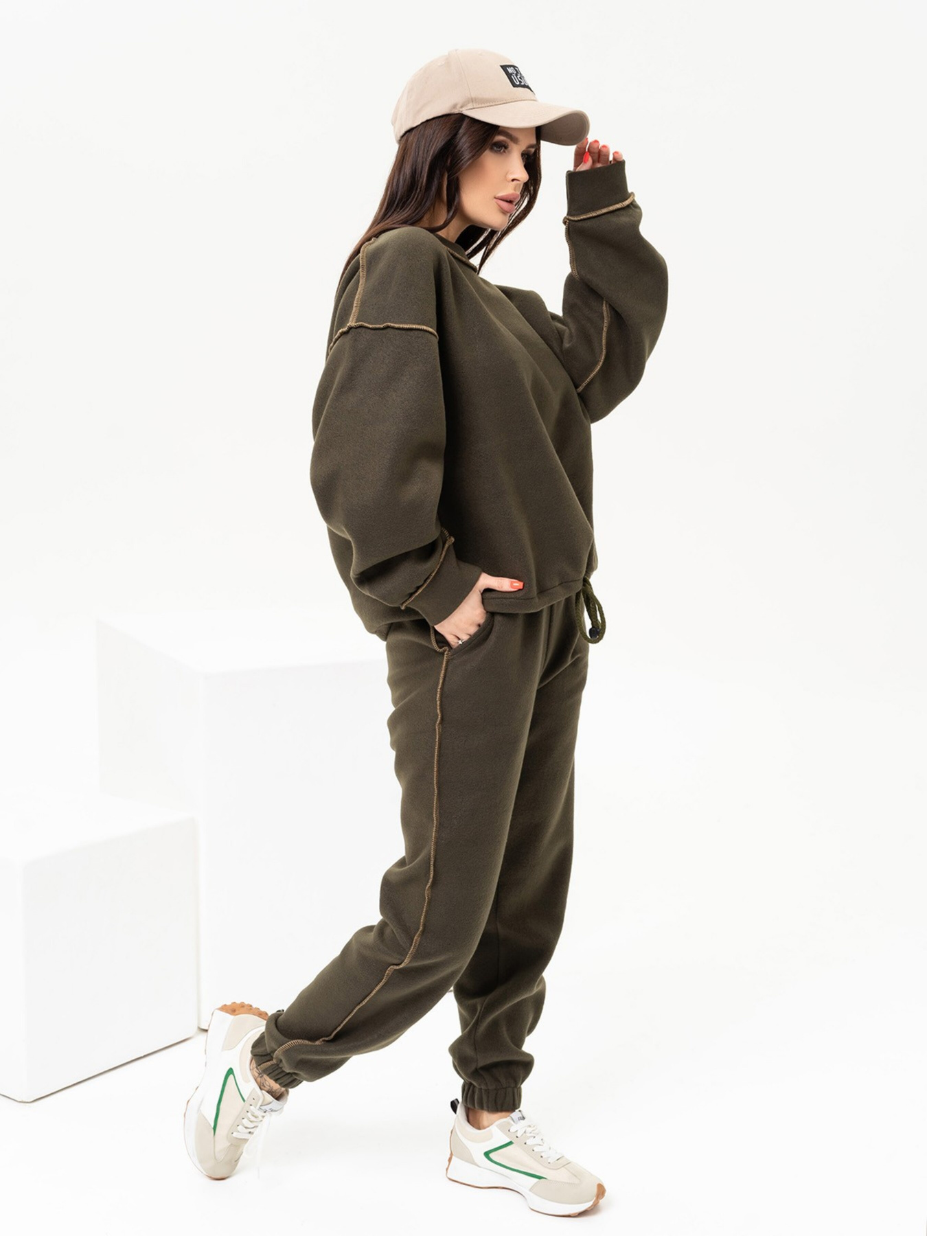 Спортивный костюм ISSA Plus модель 13638_khaki Фото