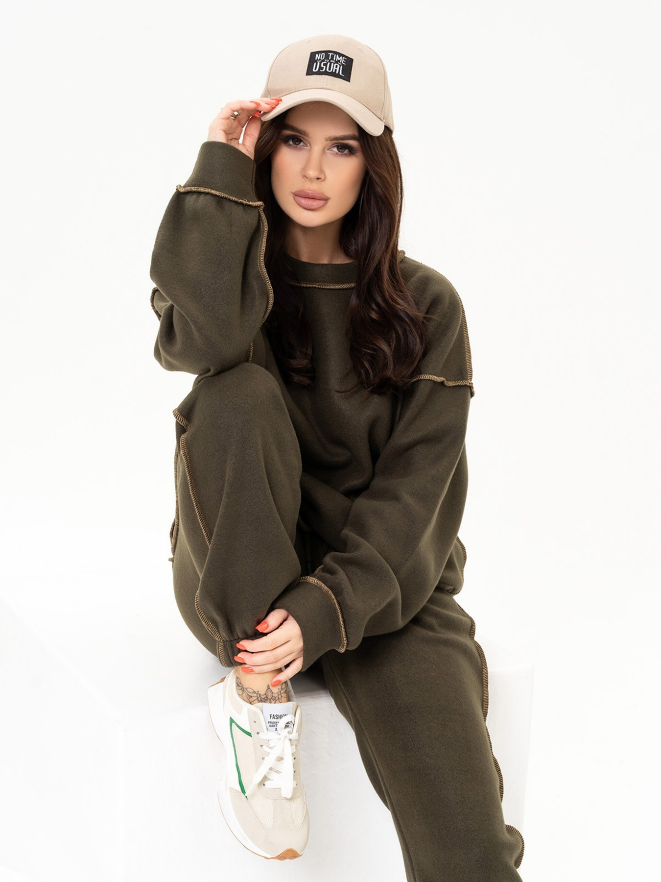 Спортивный костюм ISSA Plus модель 13638_khaki Фото