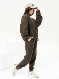 Спортивный костюм ISSA Plus модель 13638_khaki Спортивный костюм ISSA Plus модель 13638_khaki Фото