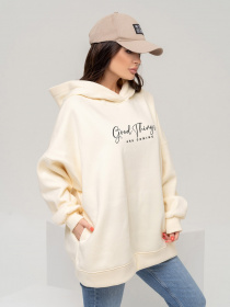 Худі ISSA Plus модель 13640_milky Фото