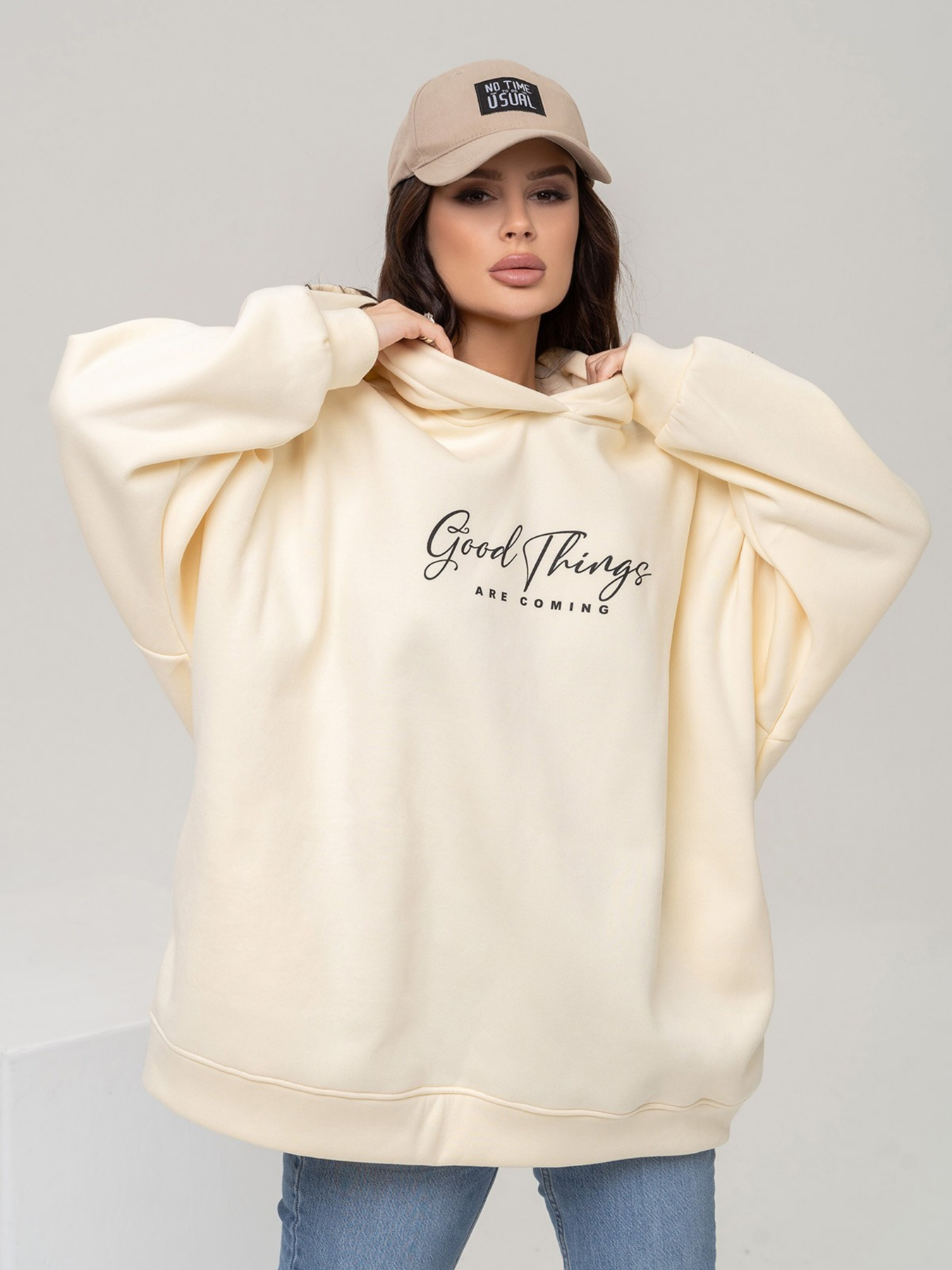 Худи ISSA Plus модель 13640_milky Фото