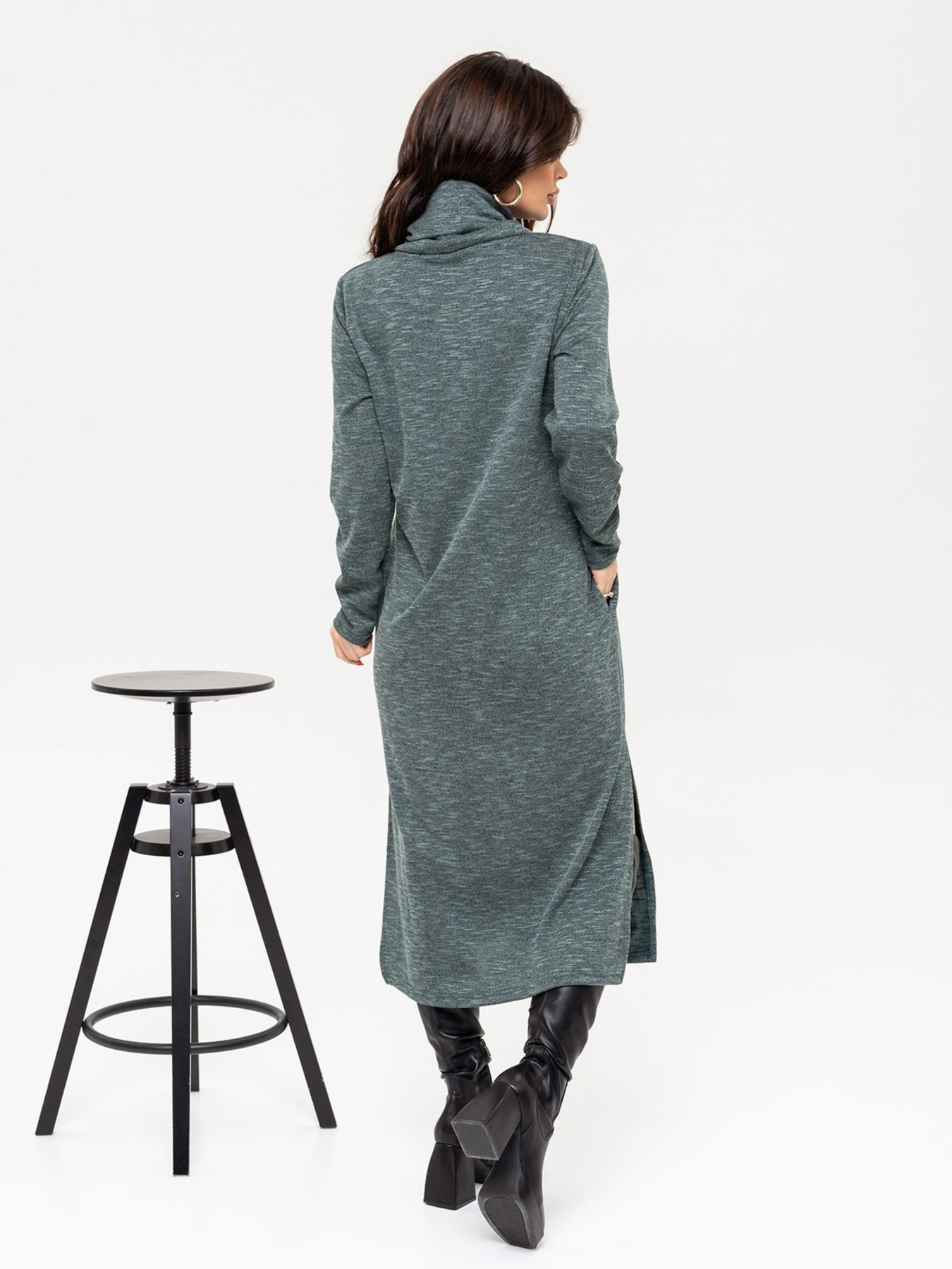 Сукня міді ISSA Plus модель 13643_green Фото