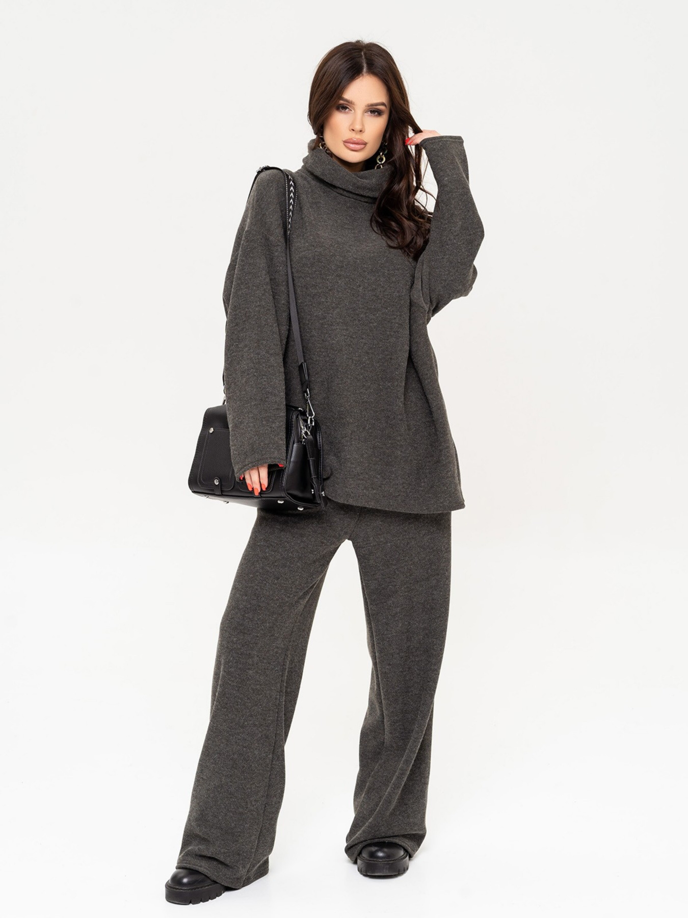 Повседневный костюм ISSA Plus модель 13645_darkgray Фото