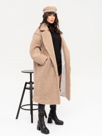 Пальто ISSA Plus модель 13650_beige Фото