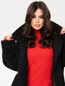 Пальто ISSA Plus модель 13650_black Фото