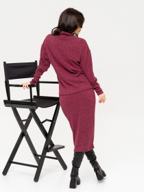 Костюм ISSA Plus модель 13651_burgundy Фото