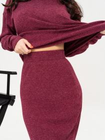 Костюм ISSA Plus модель 13651_burgundy Фото