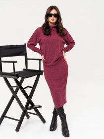 Повседневный костюм ISSA Plus модель 13651_burgundy Фото