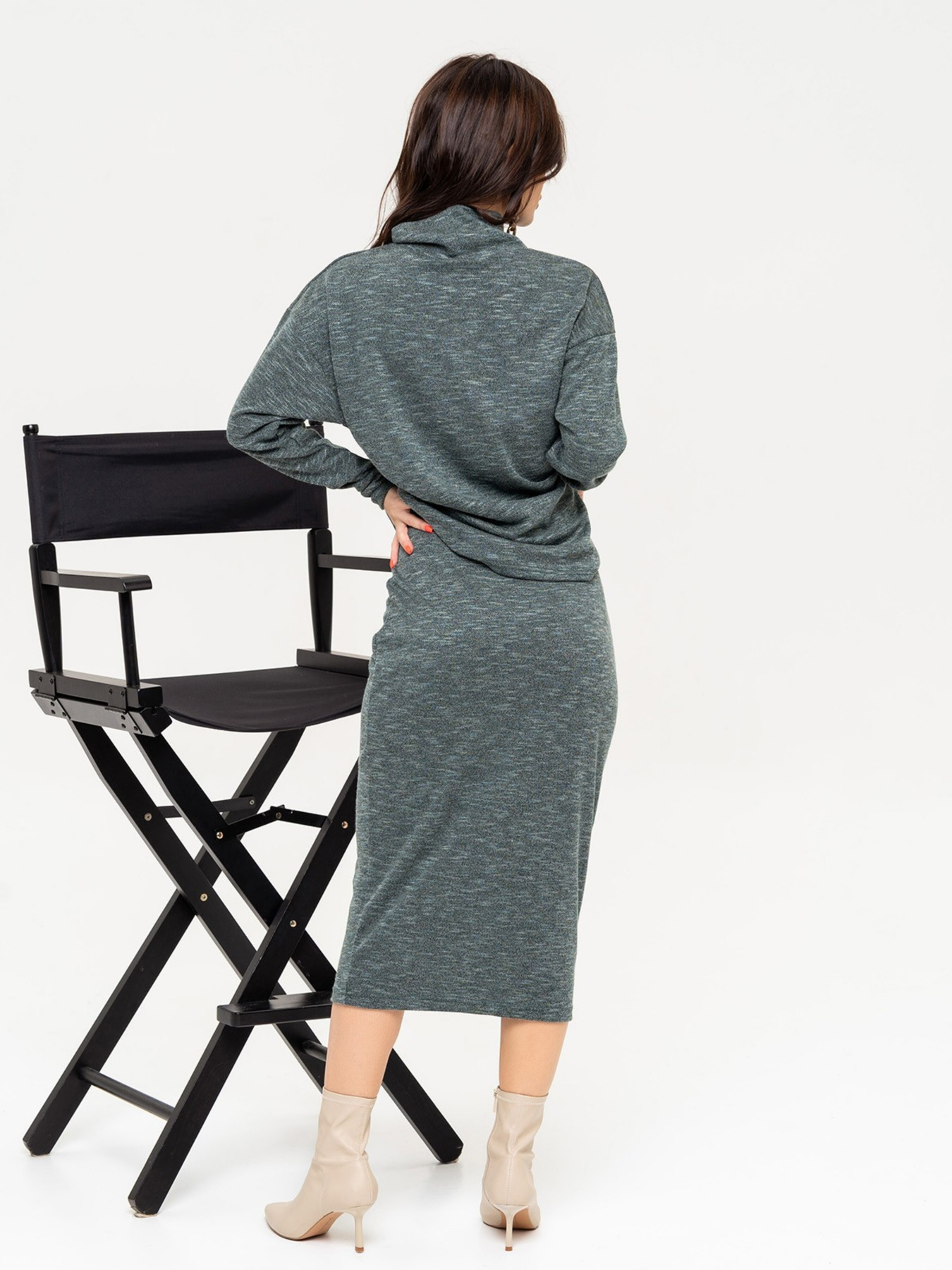 Повседневный костюм ISSA Plus модель 13652_green Фото