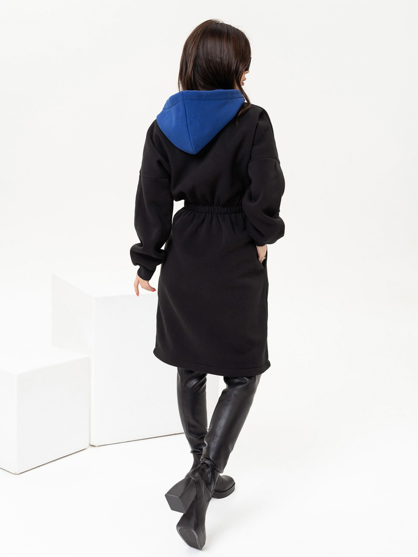 Платье миди ISSA Plus модель 13654_blackelectric Фото