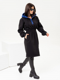 Платье миди ISSA Plus модель 13654_blackelectric Фото