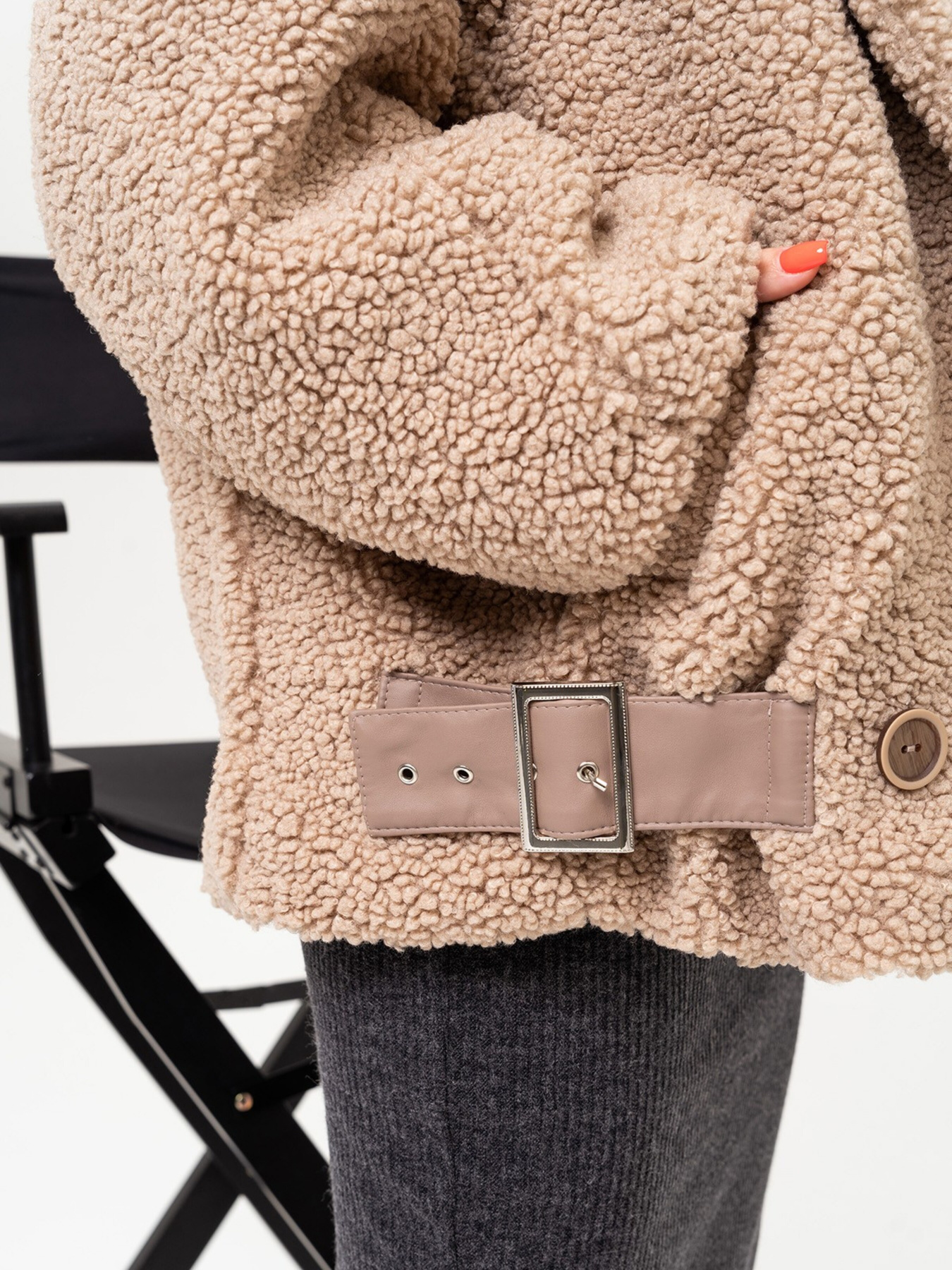 Шуба ISSA Plus модель 13655_beige Фото